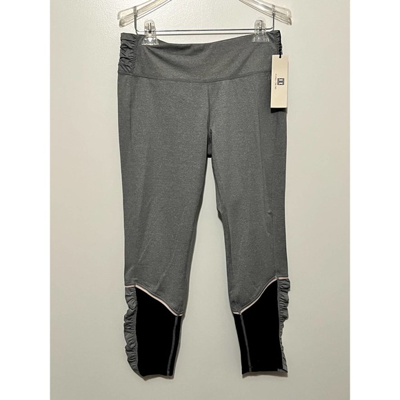 Ivanka Trump Gray Black Mesh Leggings women Size Large - Picture 1 of 8